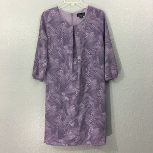 Purple Palm Print Dress